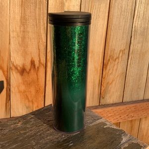 Starbucks green glitter Hot Drink Cup 16 oz